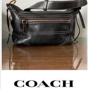 SOLD—-Coach Leather Bag